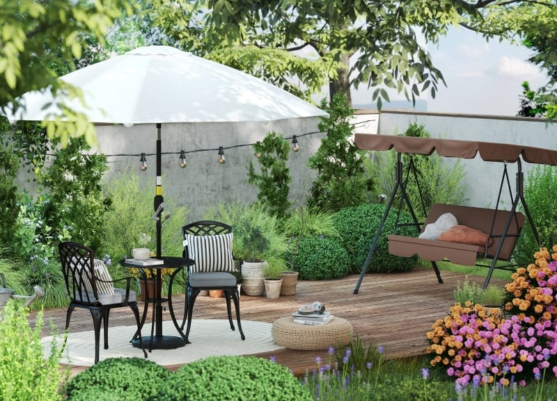 Aosom UK online furniture store homepage showing product categories and deals