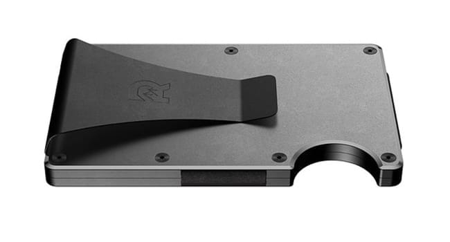 Ridge Wallet aluminum black minimalist design for everyday carry