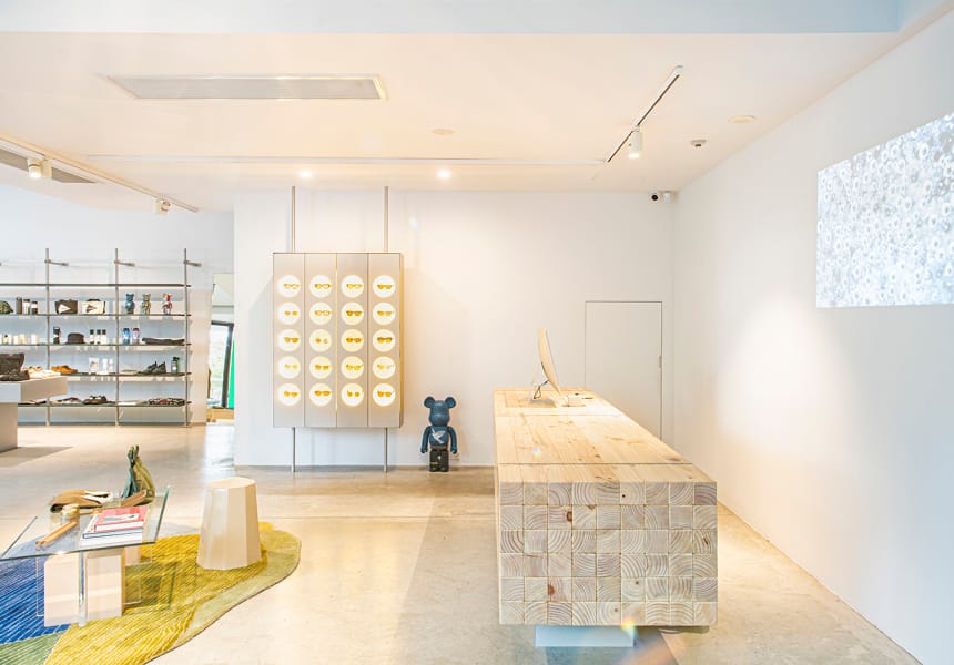 Above the Clouds sneaker boutique interior and premium footwear display
