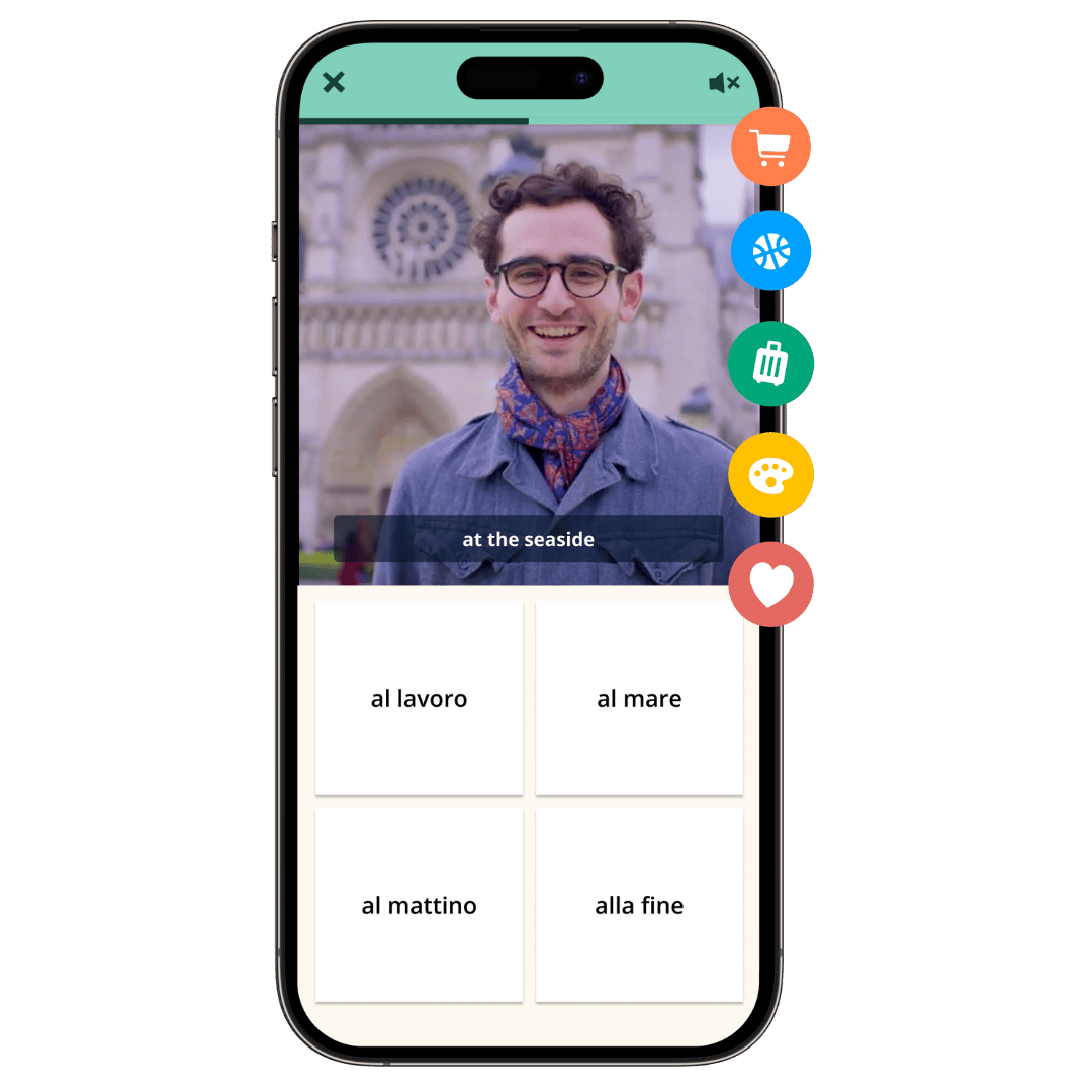 Memrise official app screenshot showing language learning interface