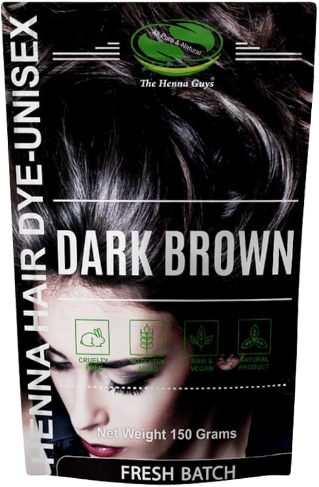 The Henna Guys dark brown henna hair and beard color product image