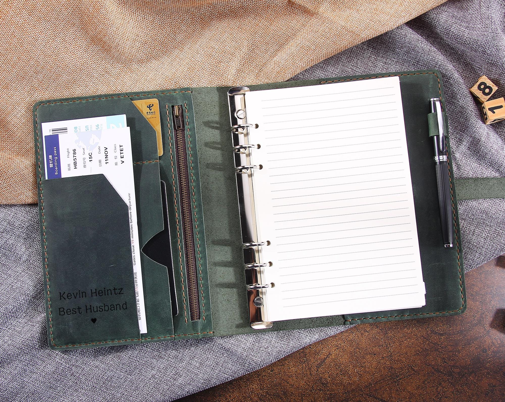 Leather travel journal notebook representing premium handcrafted travel accessory