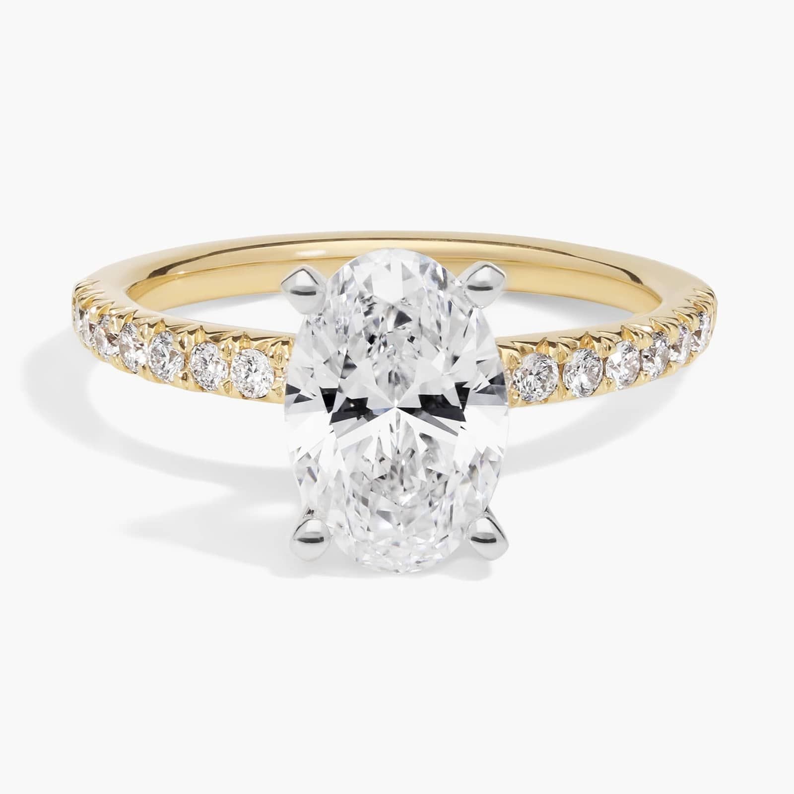 Blue Nile GIA Certified Oval Lab Created Diamond Engagement Ring