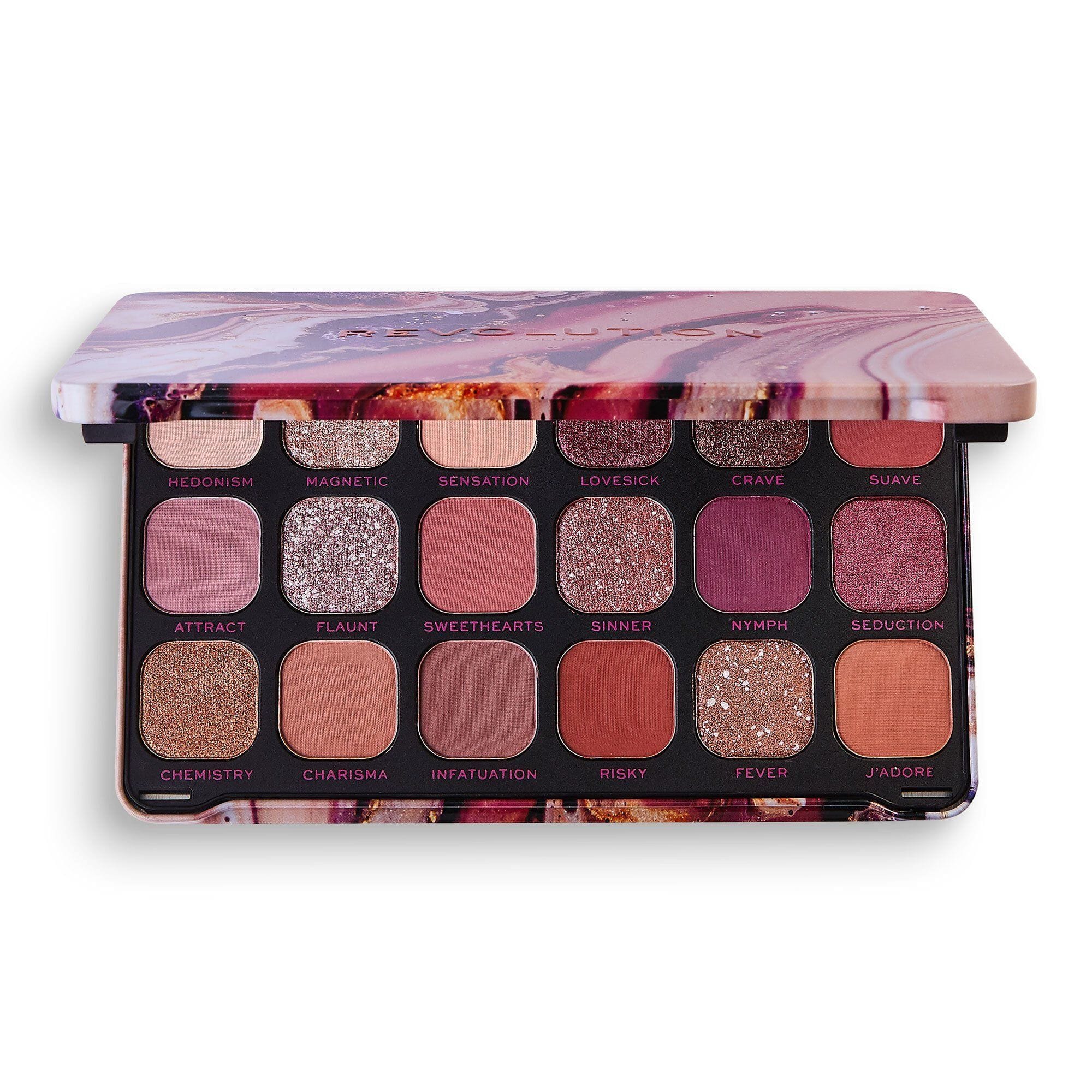 Makeup Revolution Forever Flawless Allure Shadow Palette with rose gold and neutral tones