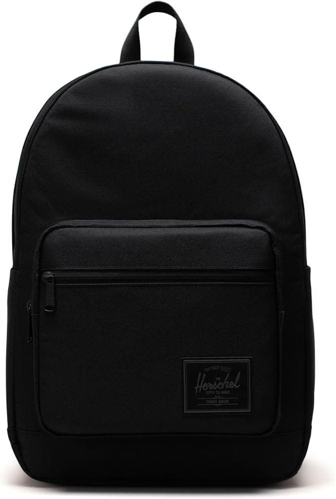 Herschel Pop Quiz Backpack in black showing modern design and laptop compartment
