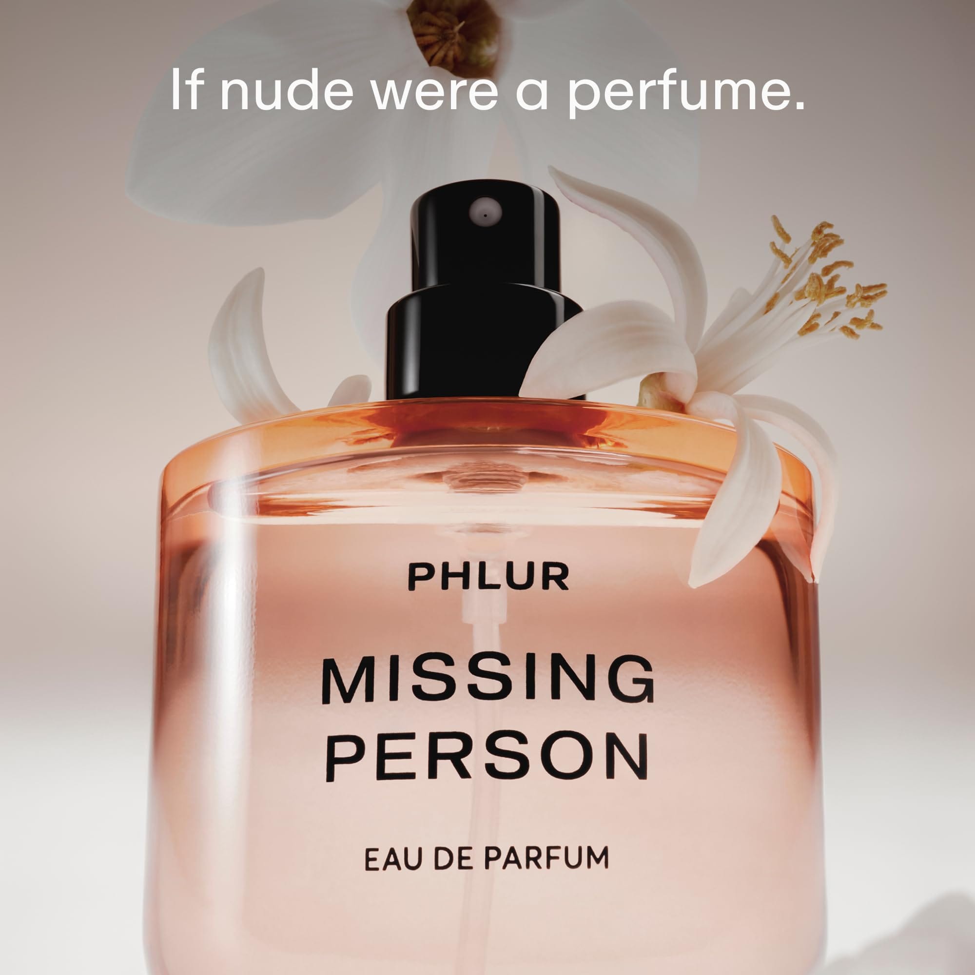 Phlur Missing Person Eau de Parfum bottle showcasing premium packaging design