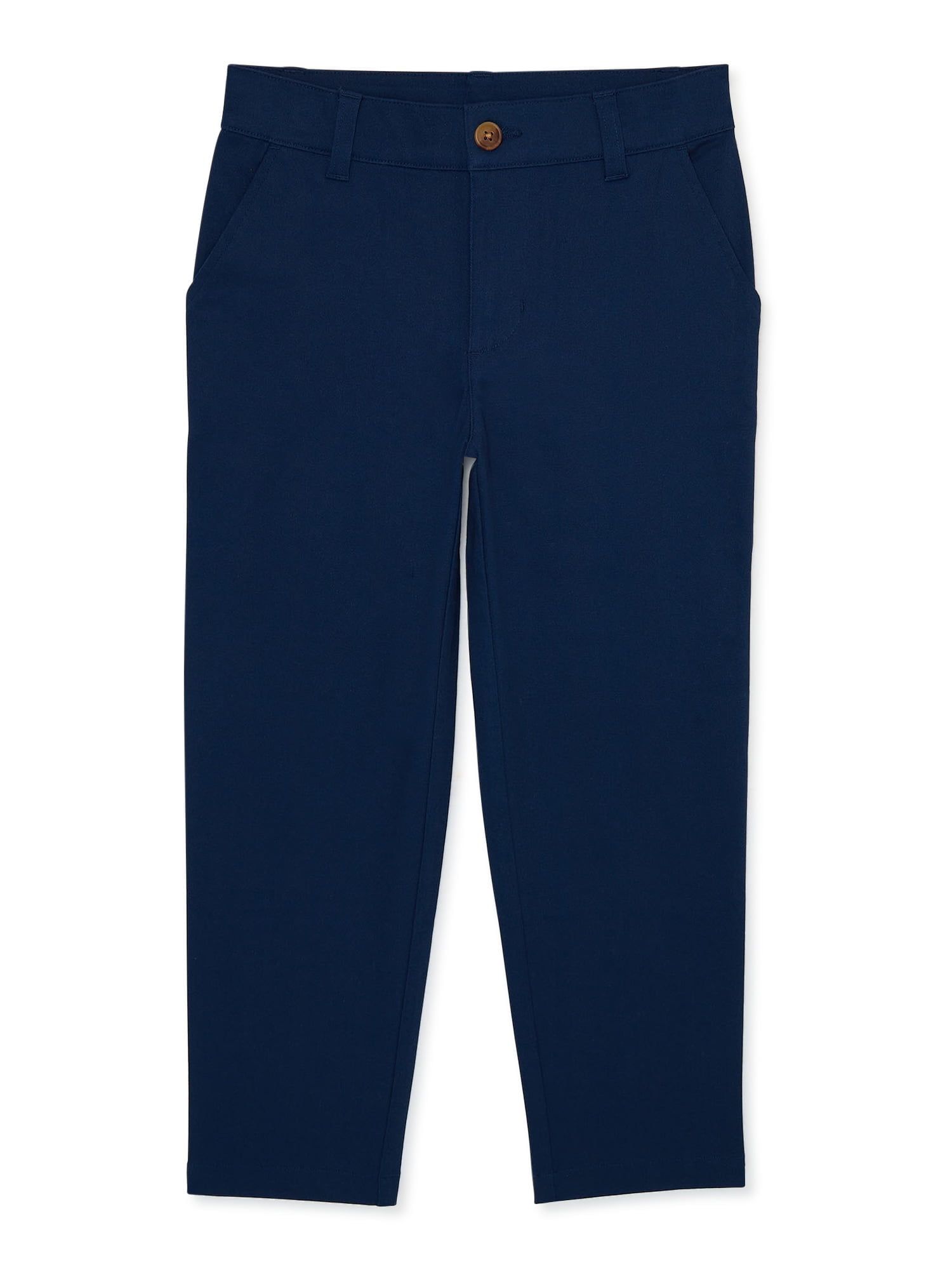 Wonder Nation Boys School Uniform Flat Front Pants from Walmart