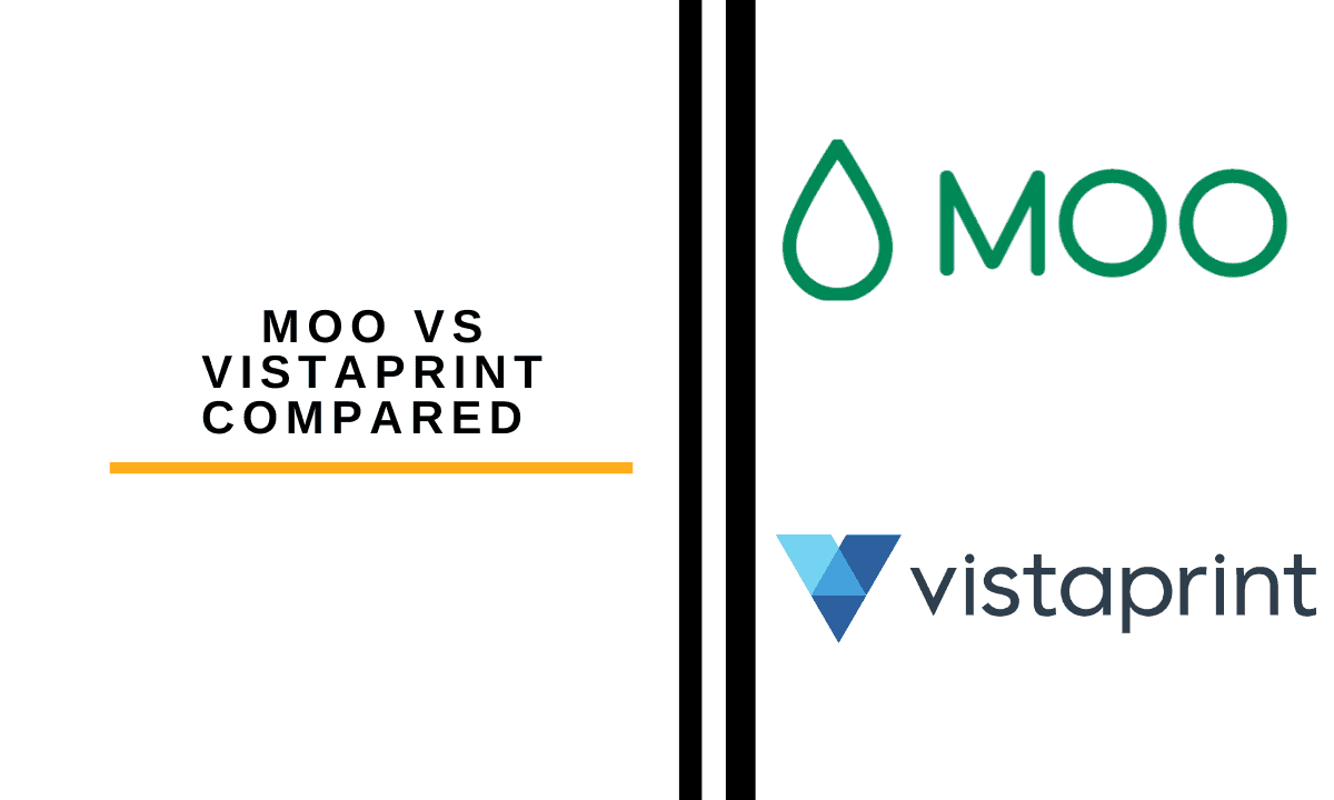 Moo vs Vistaprint online printing service comparison for business cards and marketing materials