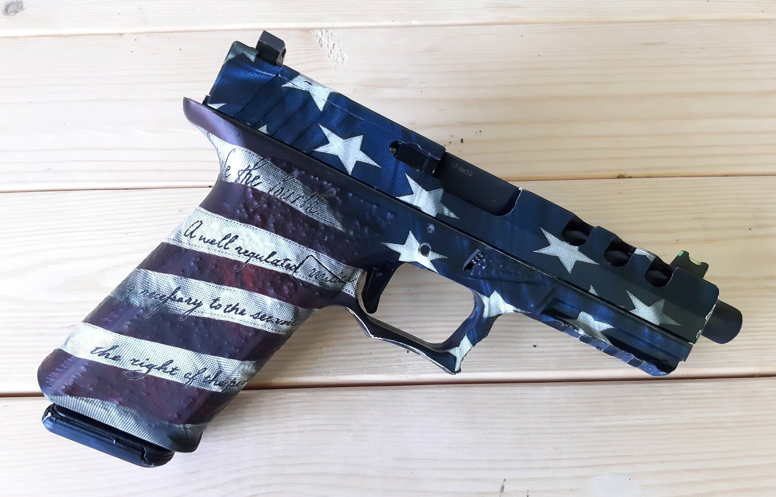 GunSkins vinyl wrap product close-up review by Firearms Insider