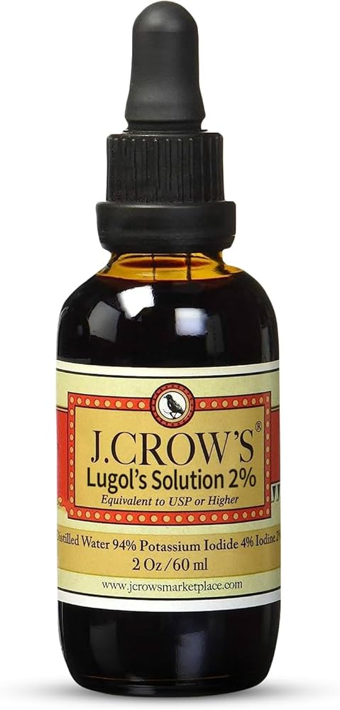 J. Crow's Lugol's Iodine Solution 2% Bottle