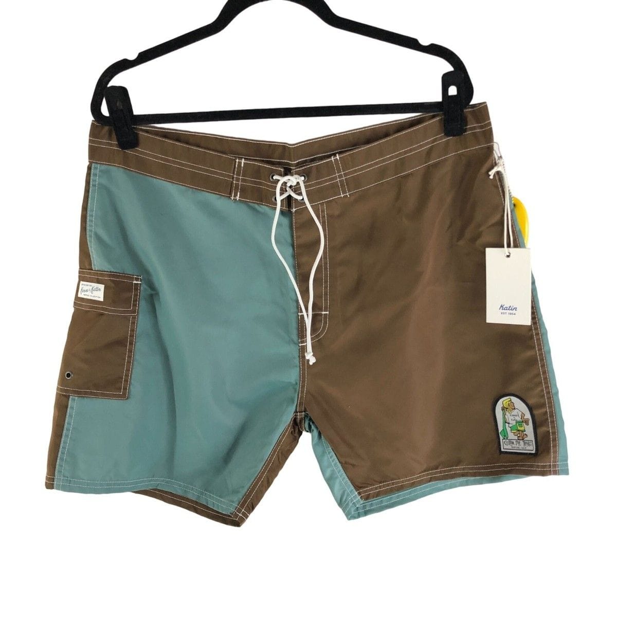 Katin Waterman Trunk boardshort product shot showing construction details