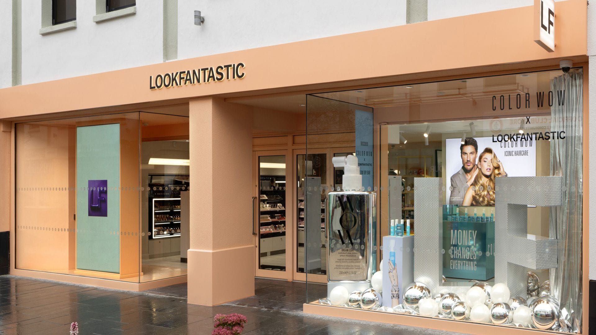 Lookfantastic concept store showcasing their wide selection of beauty brands and products