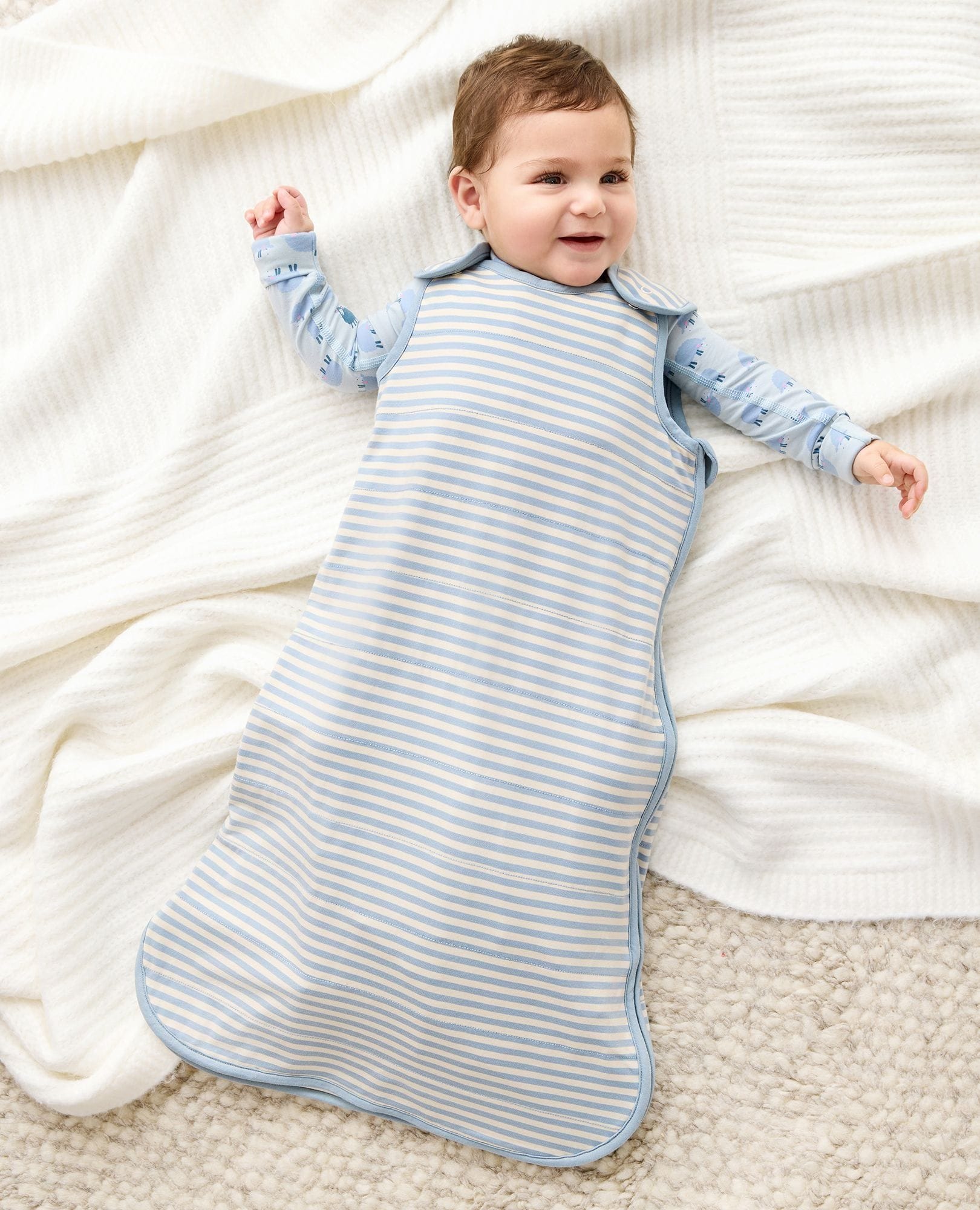 Hanna Andersson classic striped pajamas collection showcasing premium rib knit fabric
