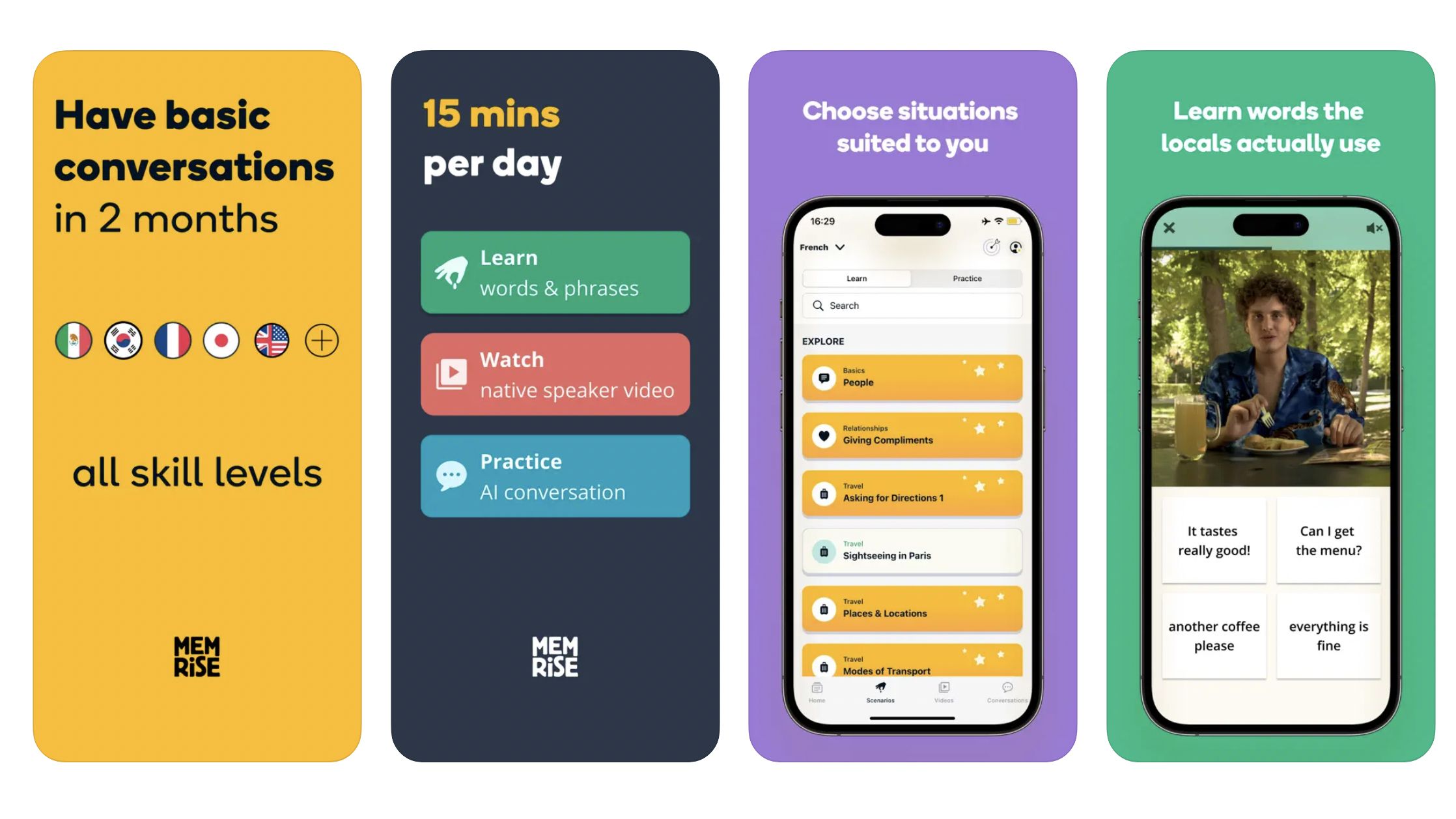 Memrise language learning app fresh interface redesign