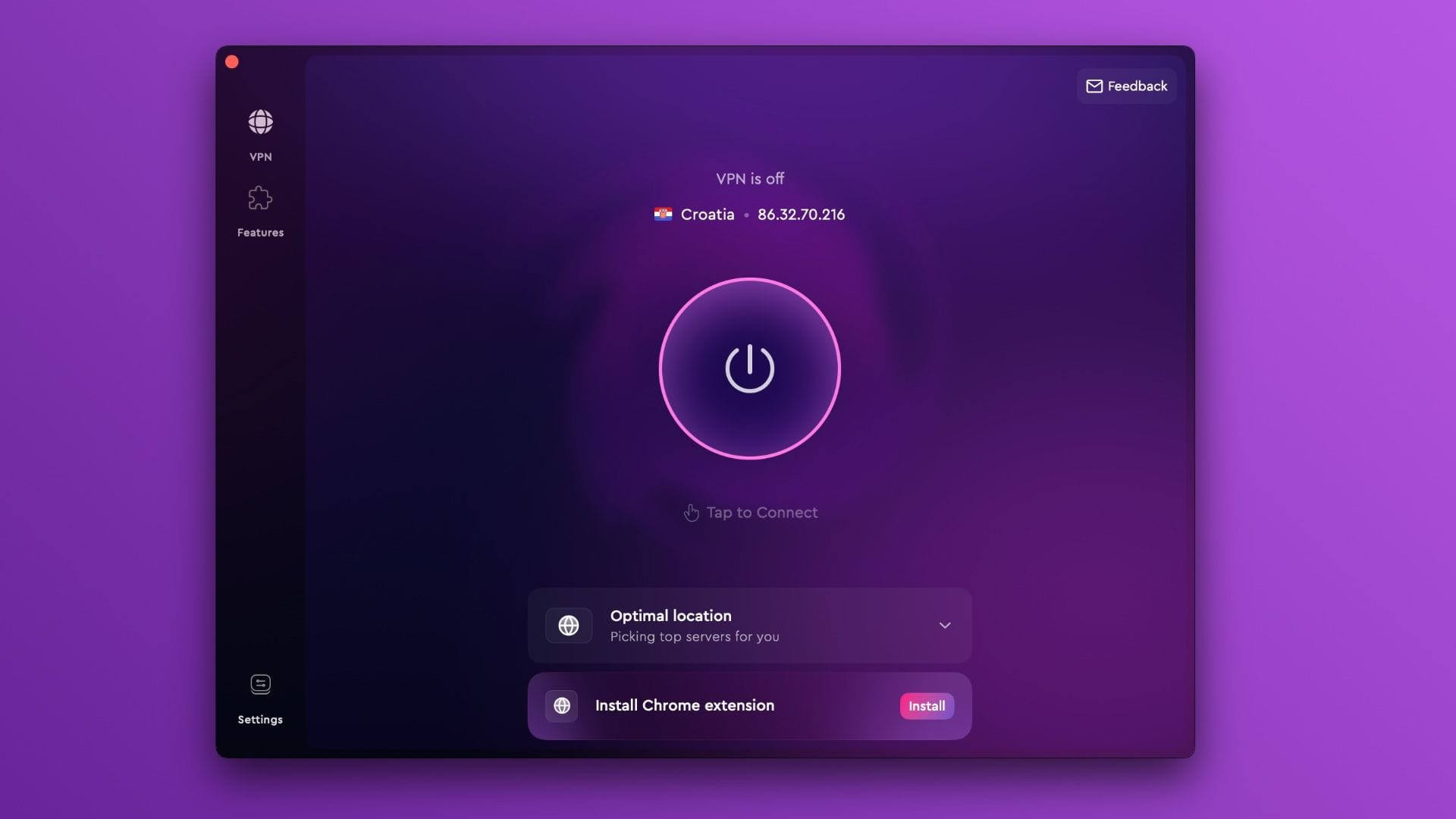ClearVPN by MacPaw redesigned interface showing VPN features
