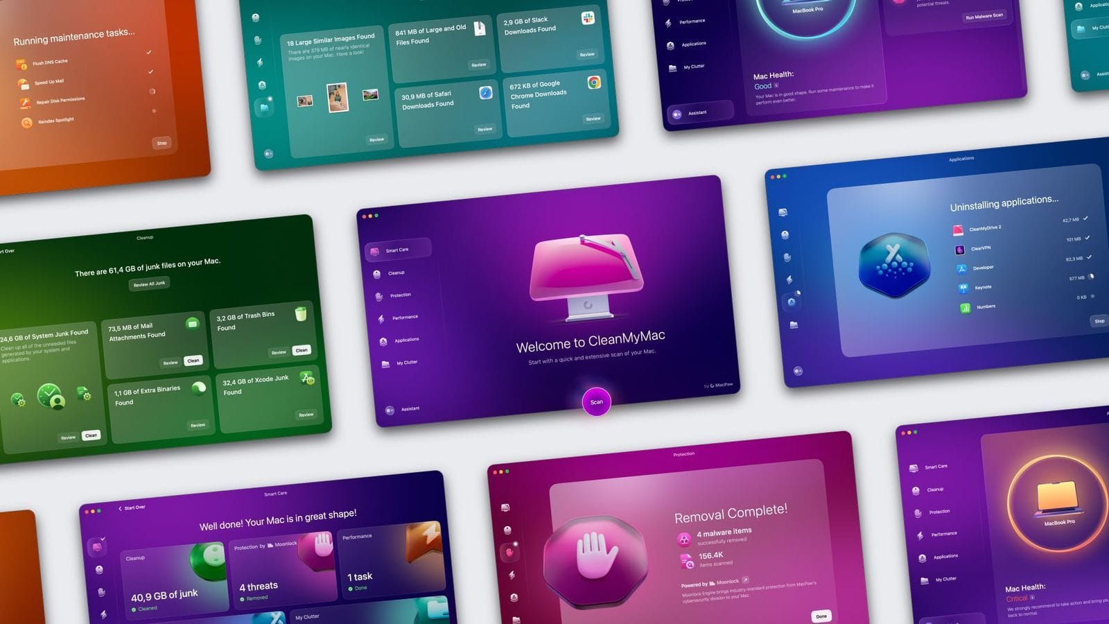 MacPaw CleanMyMac redesigned interface with new features