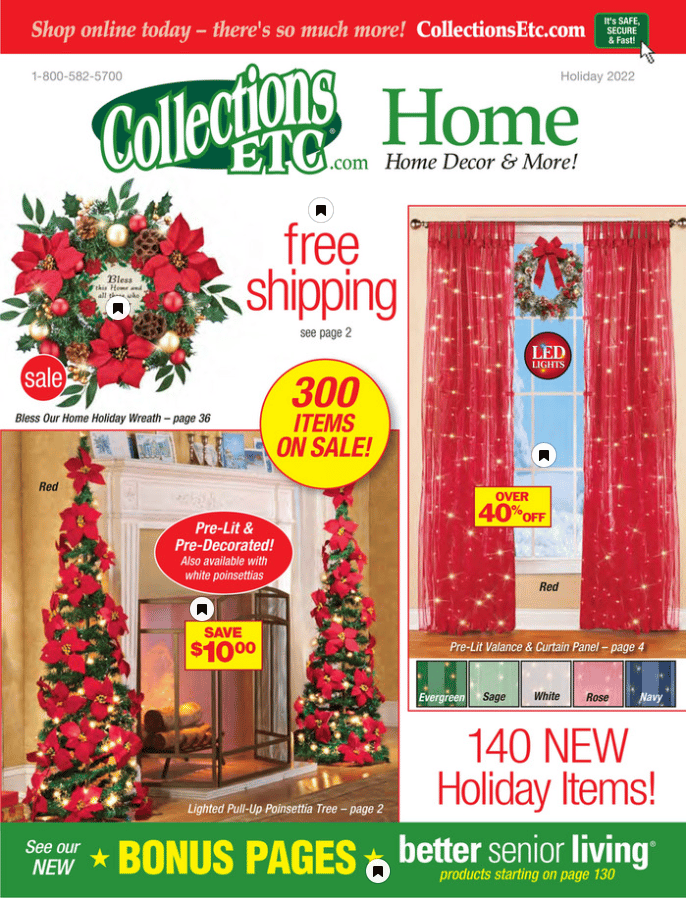 How to request a free Collections Etc. catalog for seasonal decor shopping