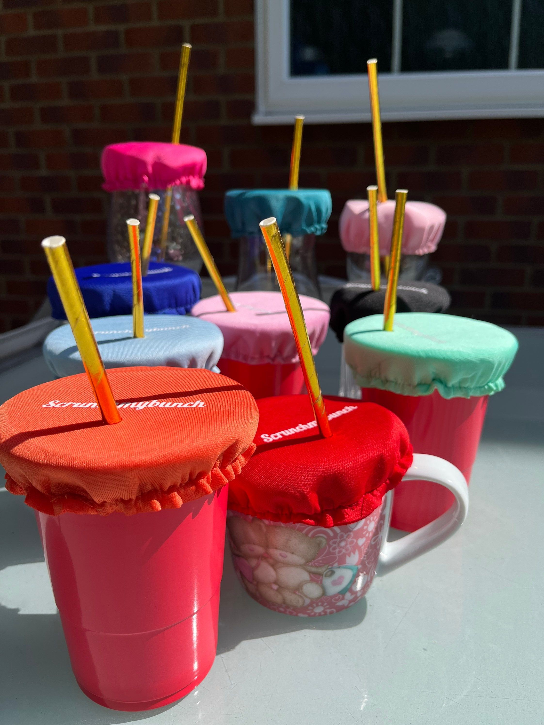 Etsy handmade anti-spiking drink cover scrunchie in various colors