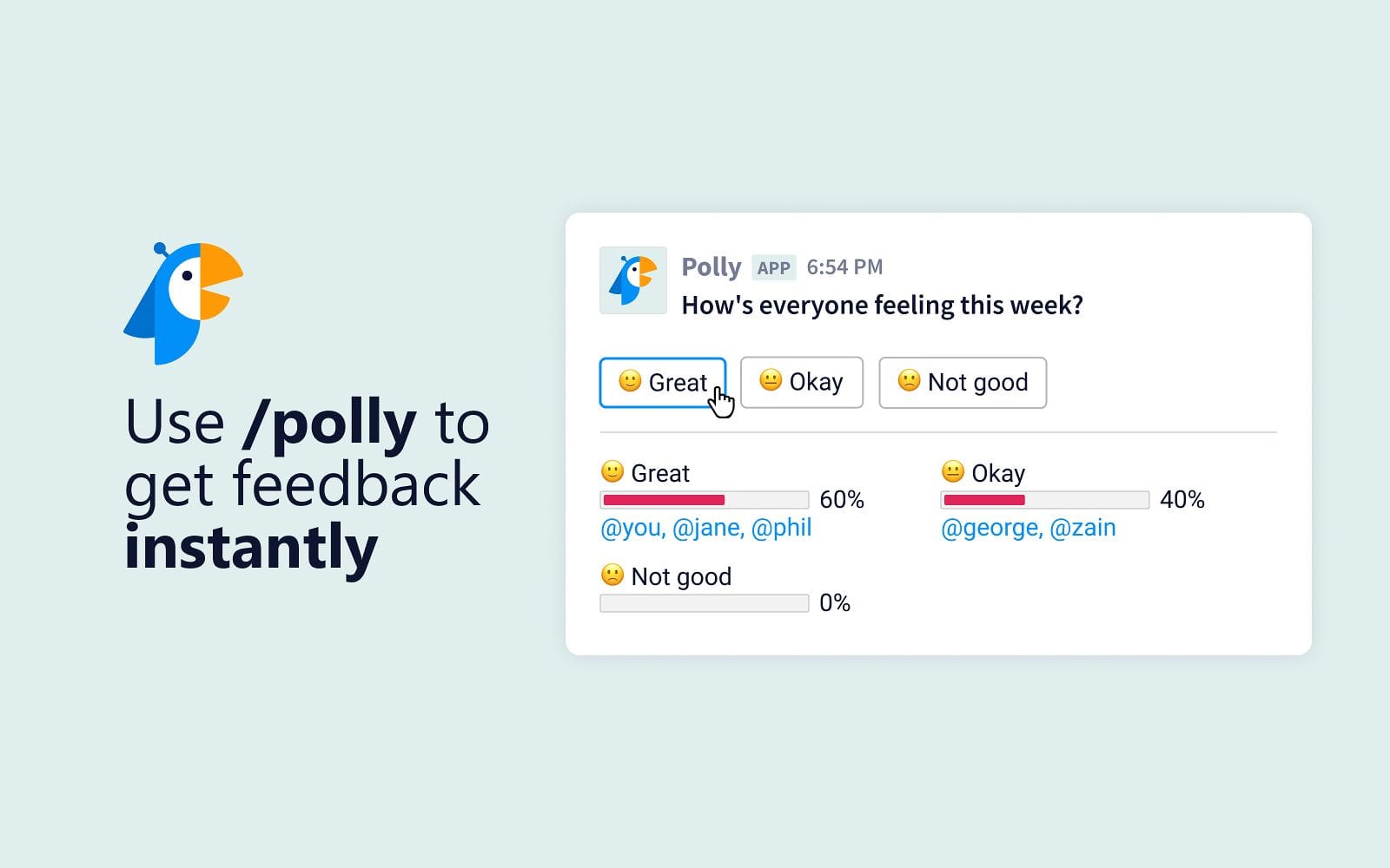 How to create a poll in Slack using Polly interface