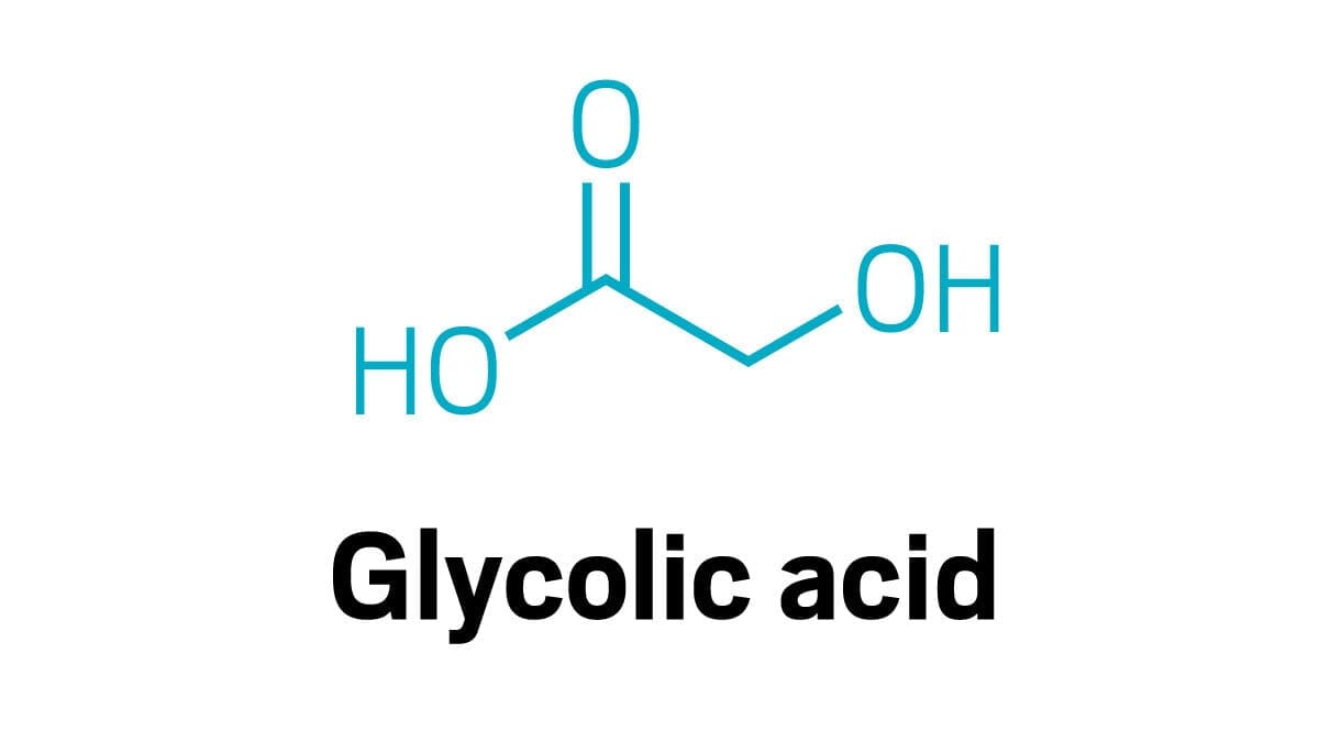 Glycolic acid skincare ingredient used in chemical exfoliation