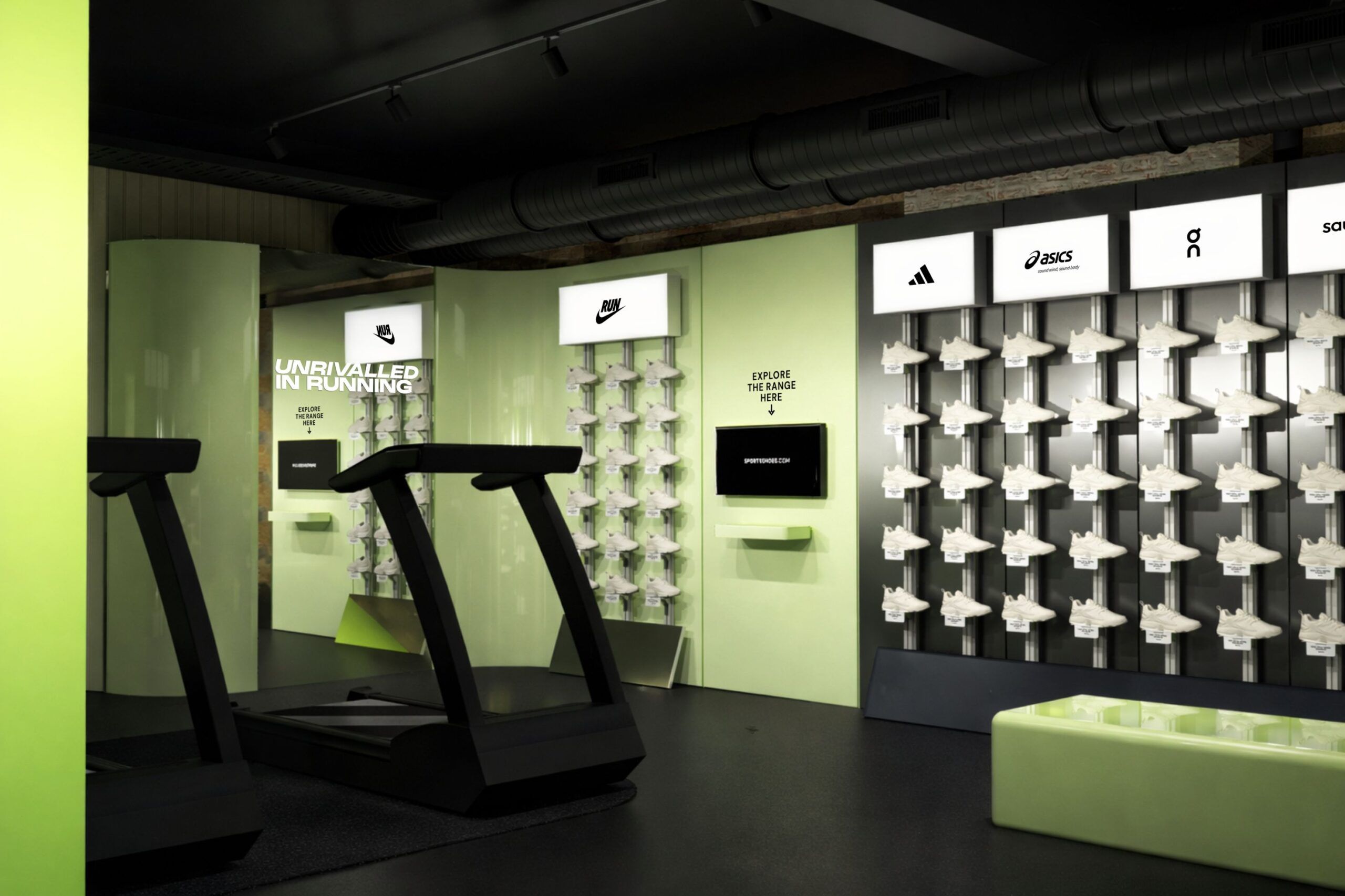 SportsShoes.com flagship running experience store showcasing running shoes and specialist retail