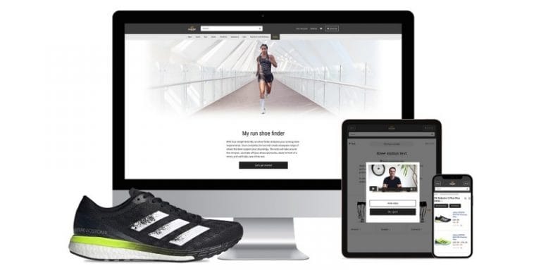 Wiggle online running shoe finder tool interface
