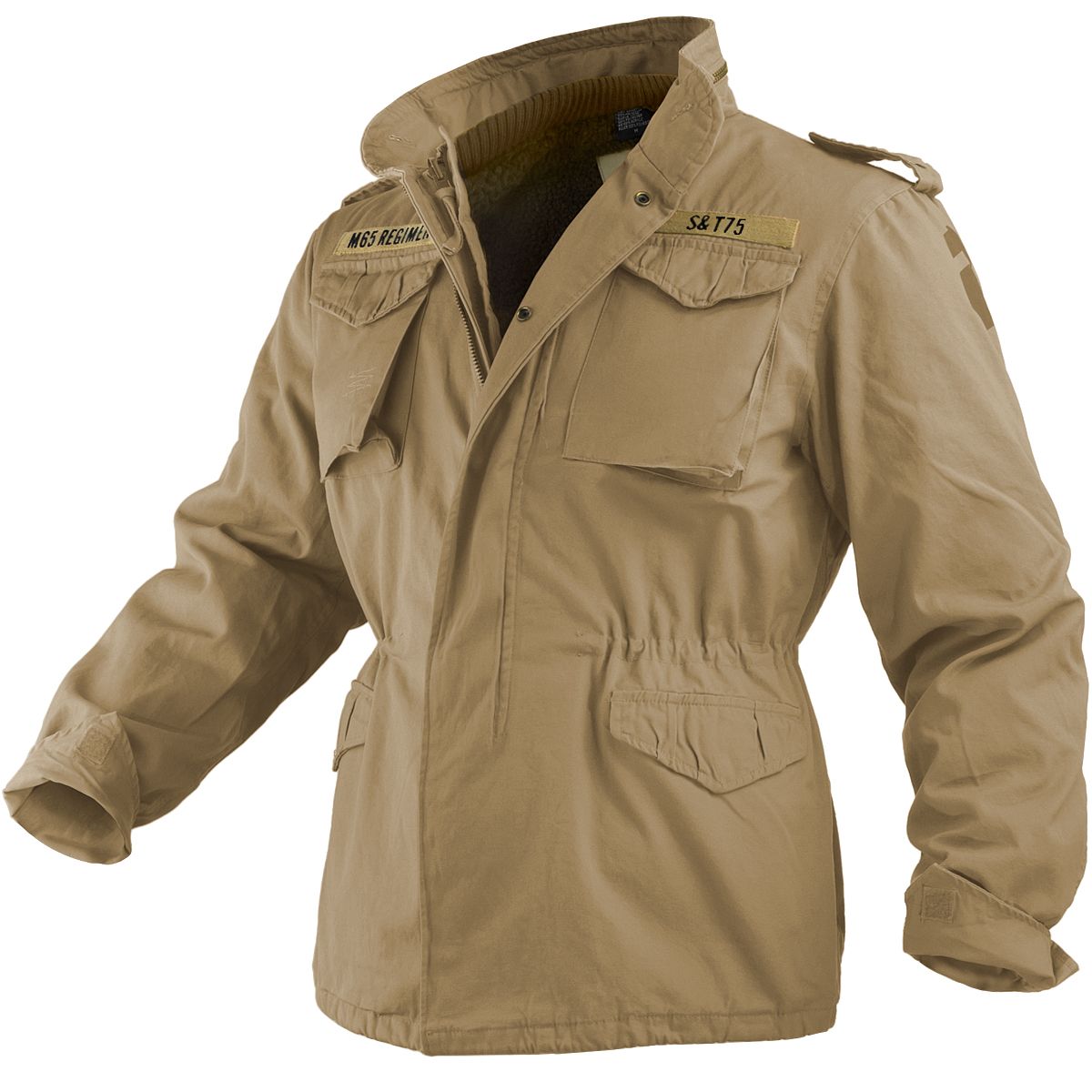 Military surplus M65 field jacket showing the type of unique surplus clothing available