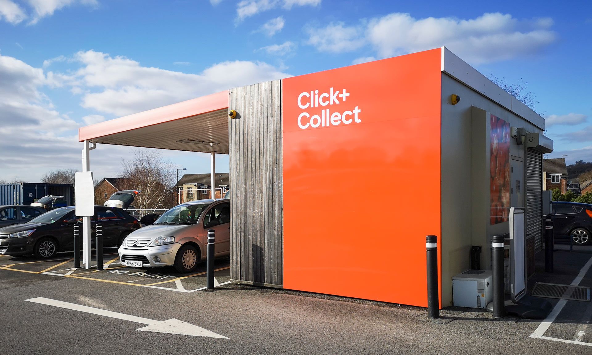 Click and collect in-store pickup service illustration