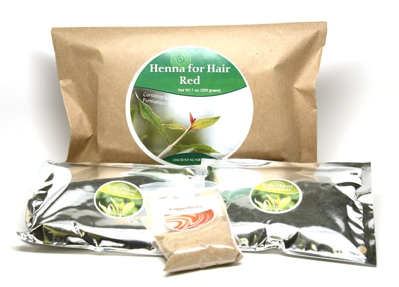 Mehandi.com Ancient Sunrise Henna For Hair Red Kit natural hair dye product