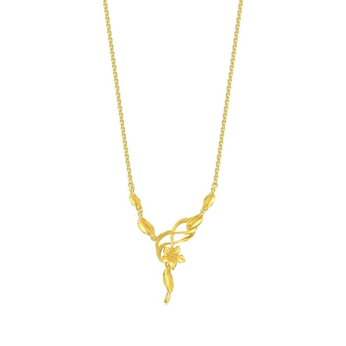 Chow Sang Sang 999.9 gold necklace visual
