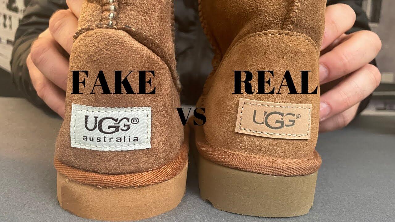 Guide showing how to spot real vs fake UGG boots with quality comparison details