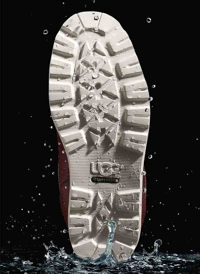 Deckers UGG Treadlite sole technology showcase for premium sheepskin boots