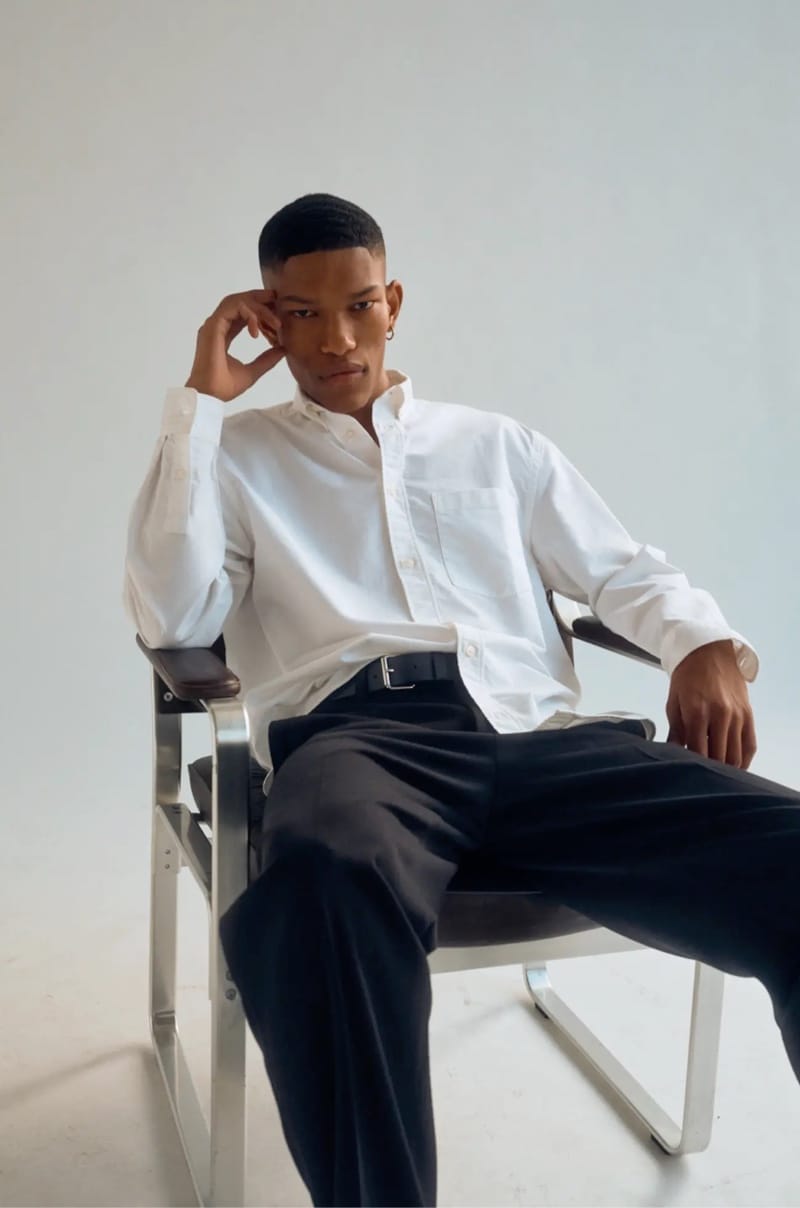 H&M men's essentials collection featuring basic t-shirts and casual wear