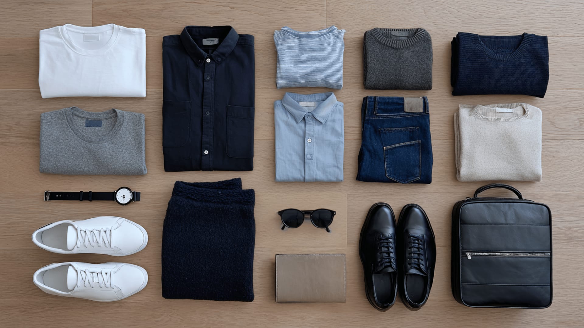 Men's capsule wardrobe essentials featuring basics for building a versatile wardrobe