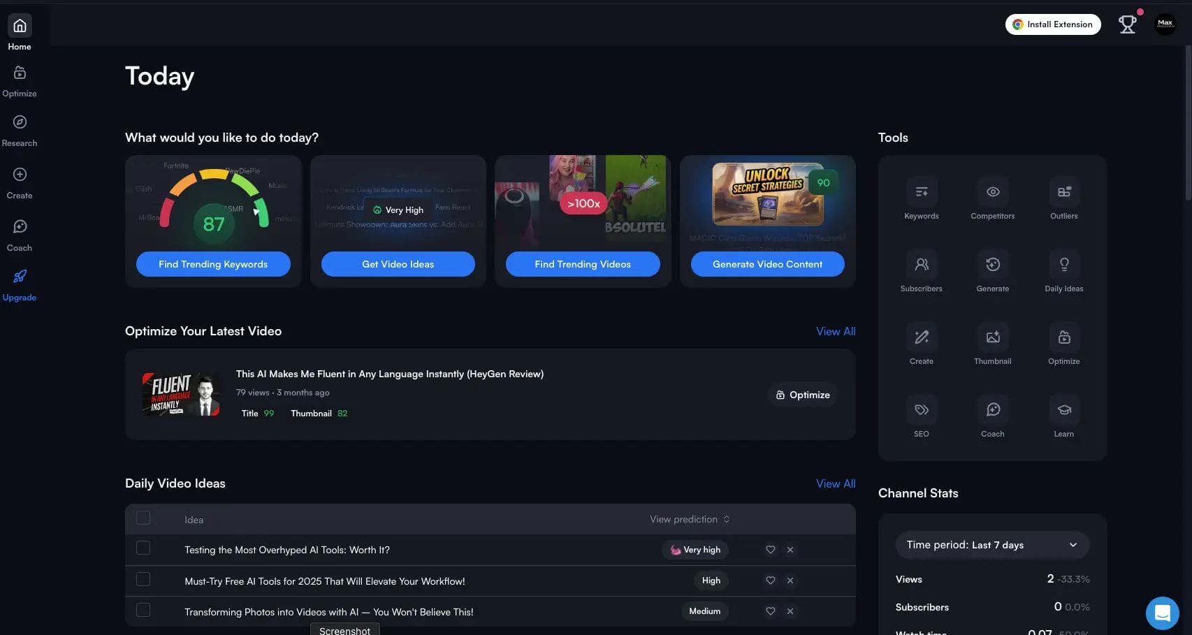 VidIQ vs TubeBuddy 2026 comparison for YouTube growth tools
