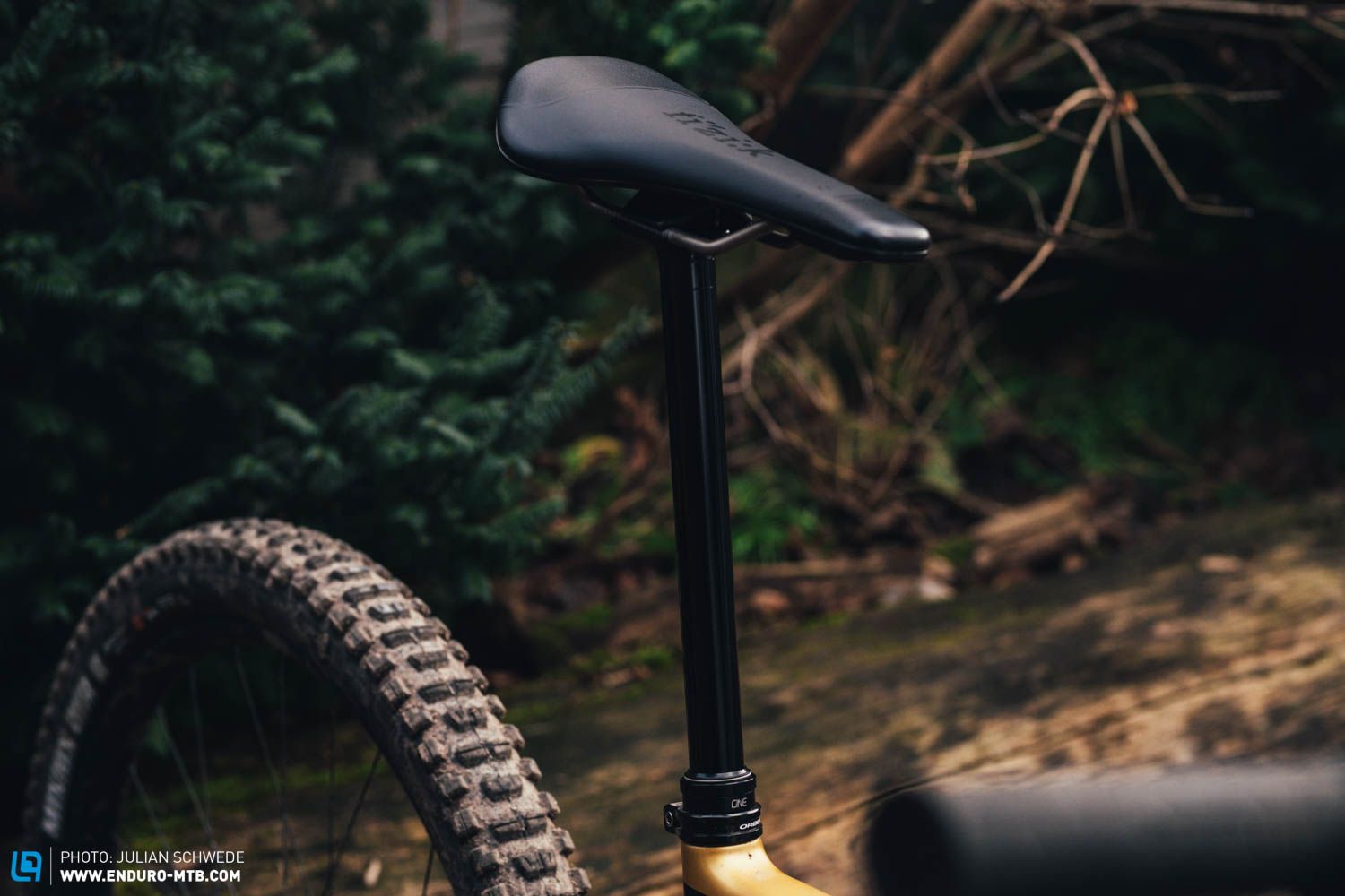 OneUp Components V2 dropper post showcasing innovative mountain bike design