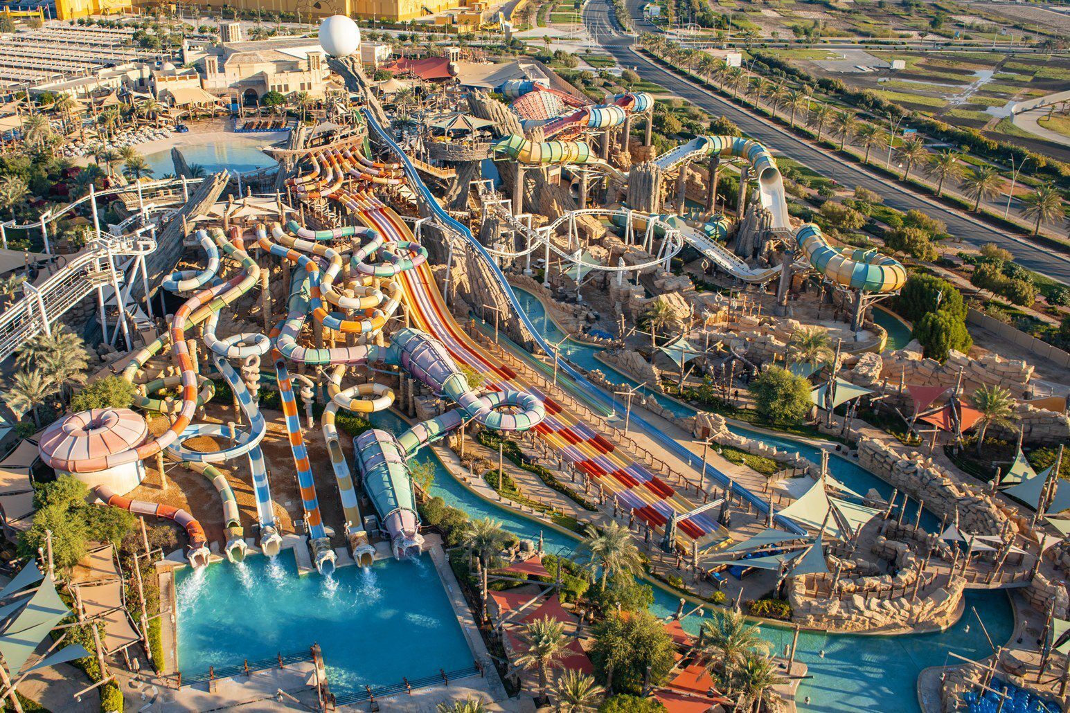 Yas Waterworld Abu Dhabi water park with slides and attractions