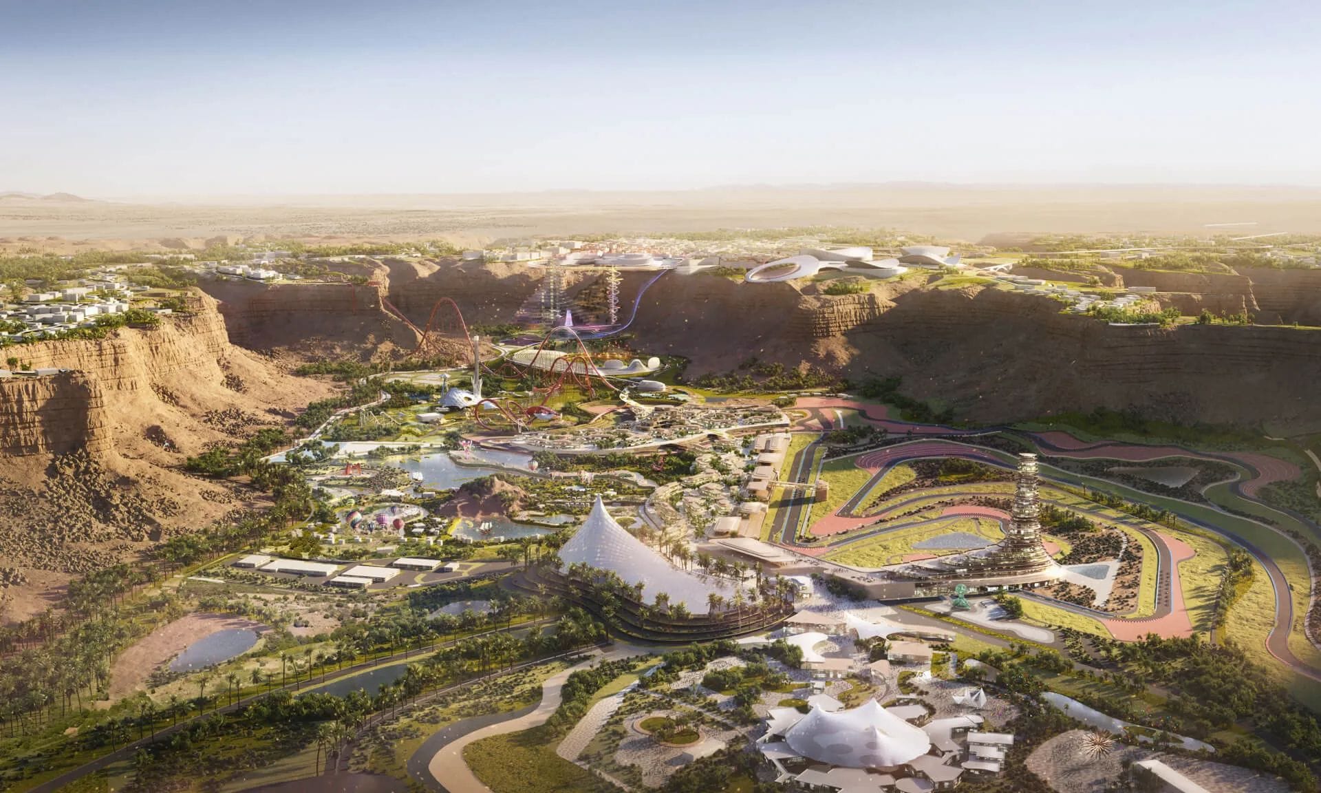 Qiddiya City Saudi Arabia future entertainment mega-destination rendering