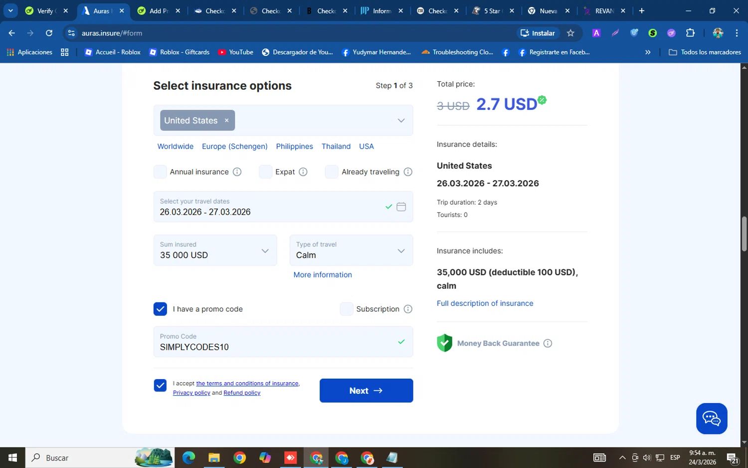 AURAS Travel Insurance coupon code tested July 2026 – Coupons Scout
