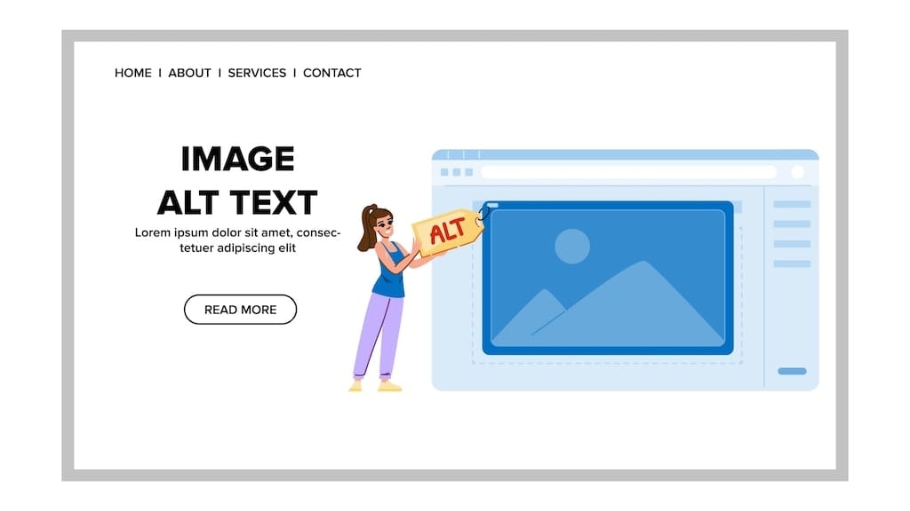 WCAG web accessibility compliance standards visual showing alt text best practices for accessible design