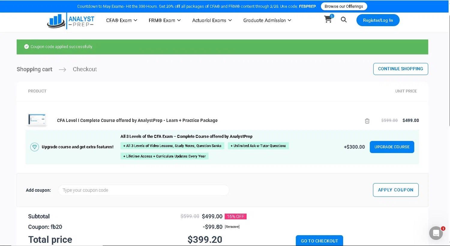 AnalystPrep coupon code tested May 2026 – Coupons Scout