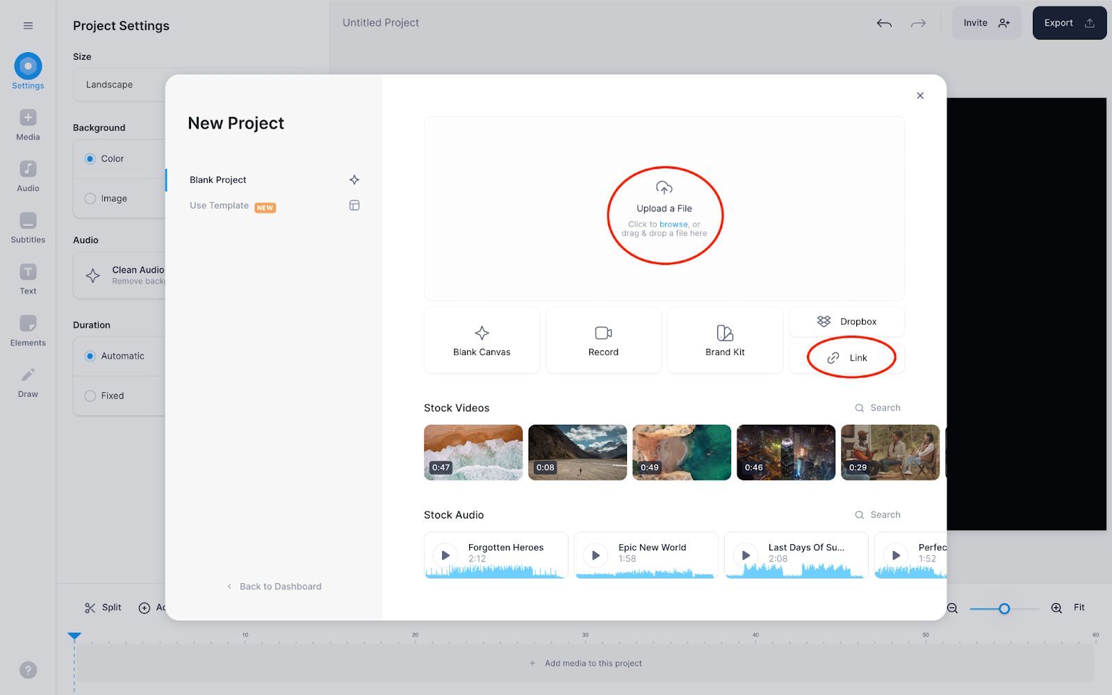 Veed.io video editor showing automatic subtitle generation and transcript-based editing workflow