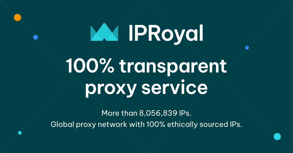 IPRoyal premium quality proxies homepage showing budget proxy pricing tiers