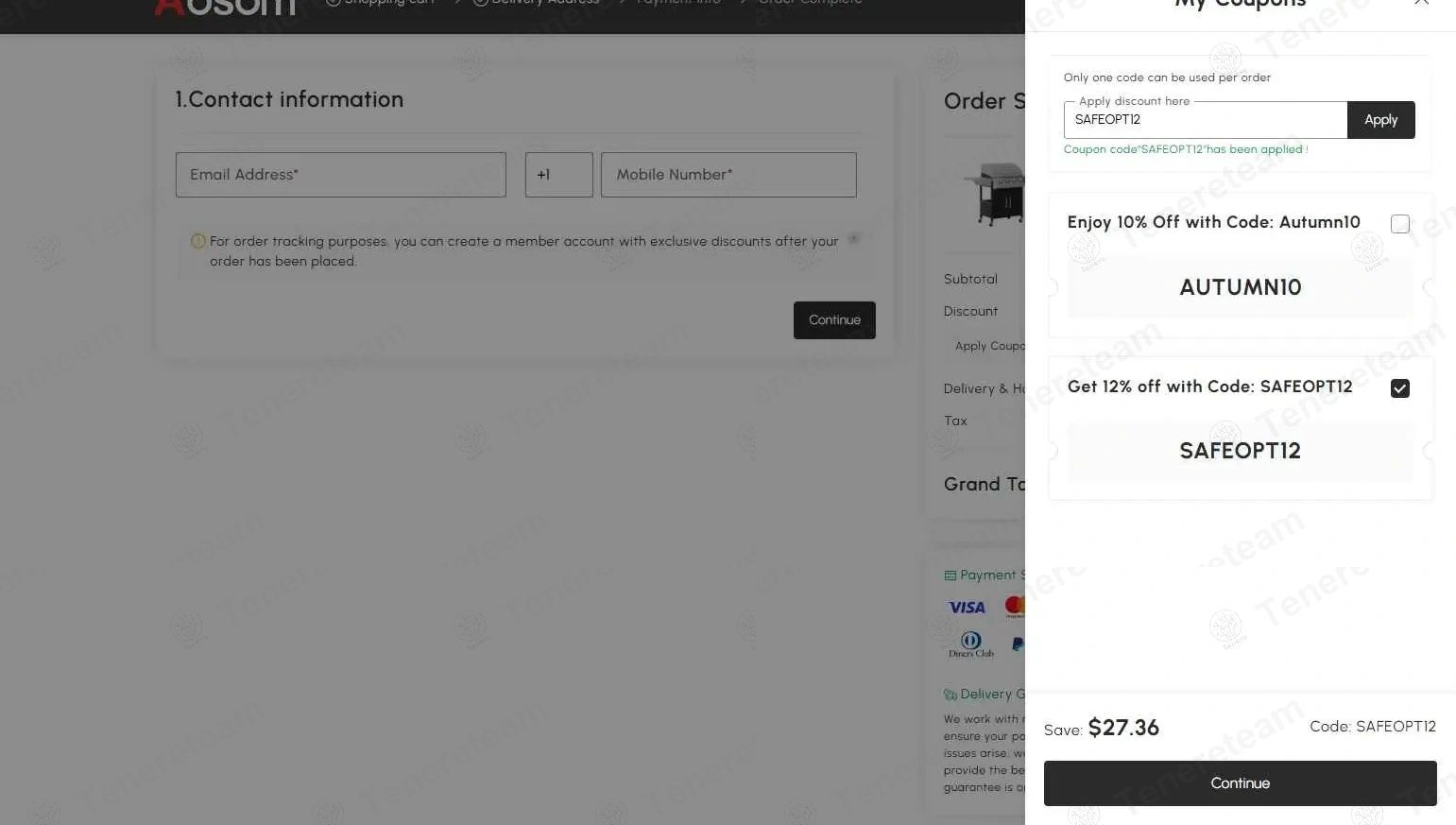 Aosom.com coupon code tested September 2026 – Coupons Scout