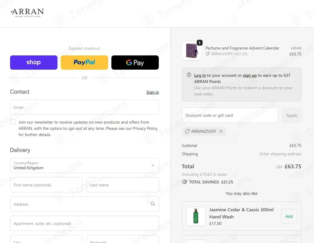 Arran - Sense of Scotland coupon code tested June 2026 – Coupons Scout