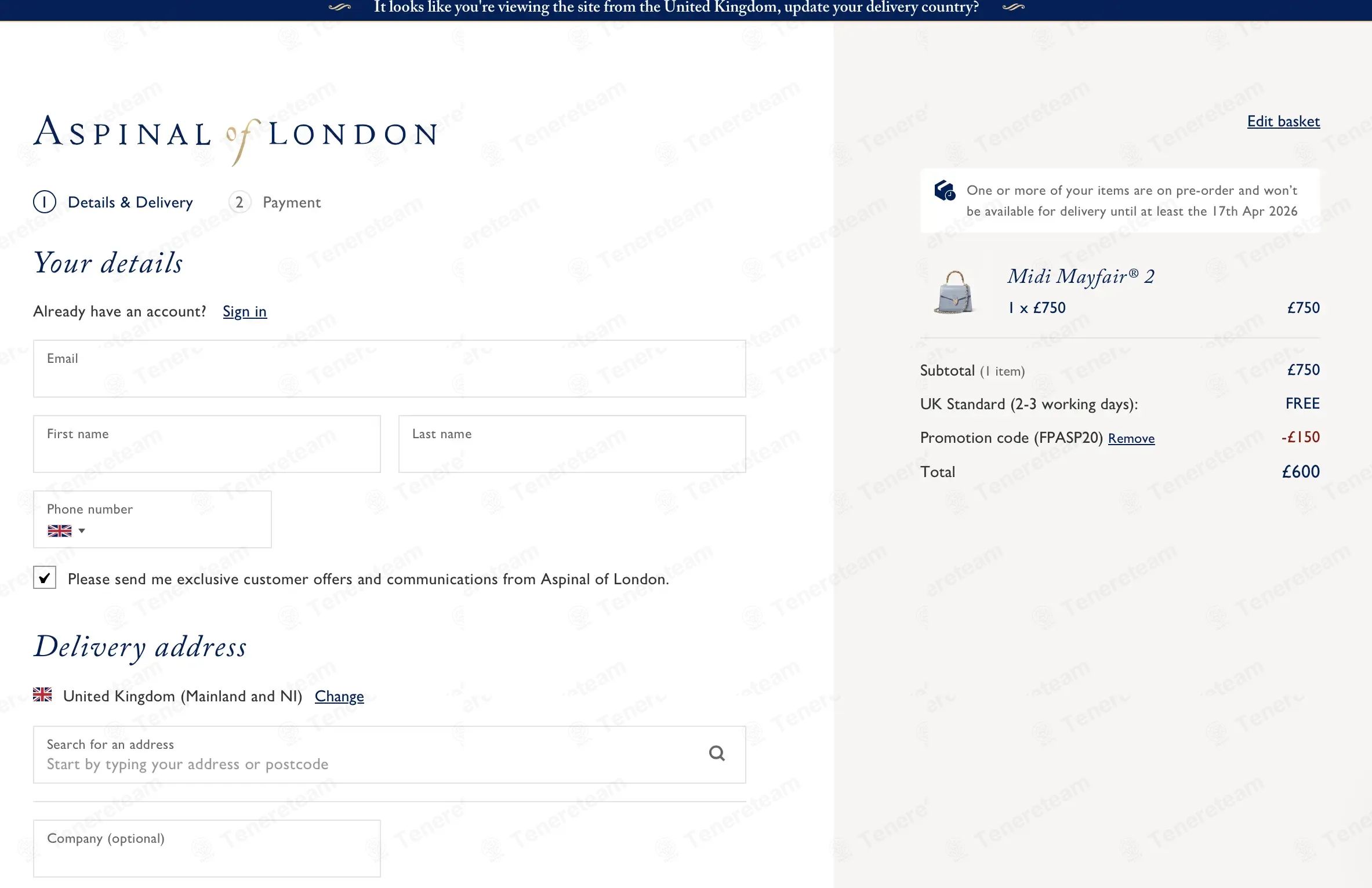 Aspinal of London coupon code tested June 2026 – Coupons Scout