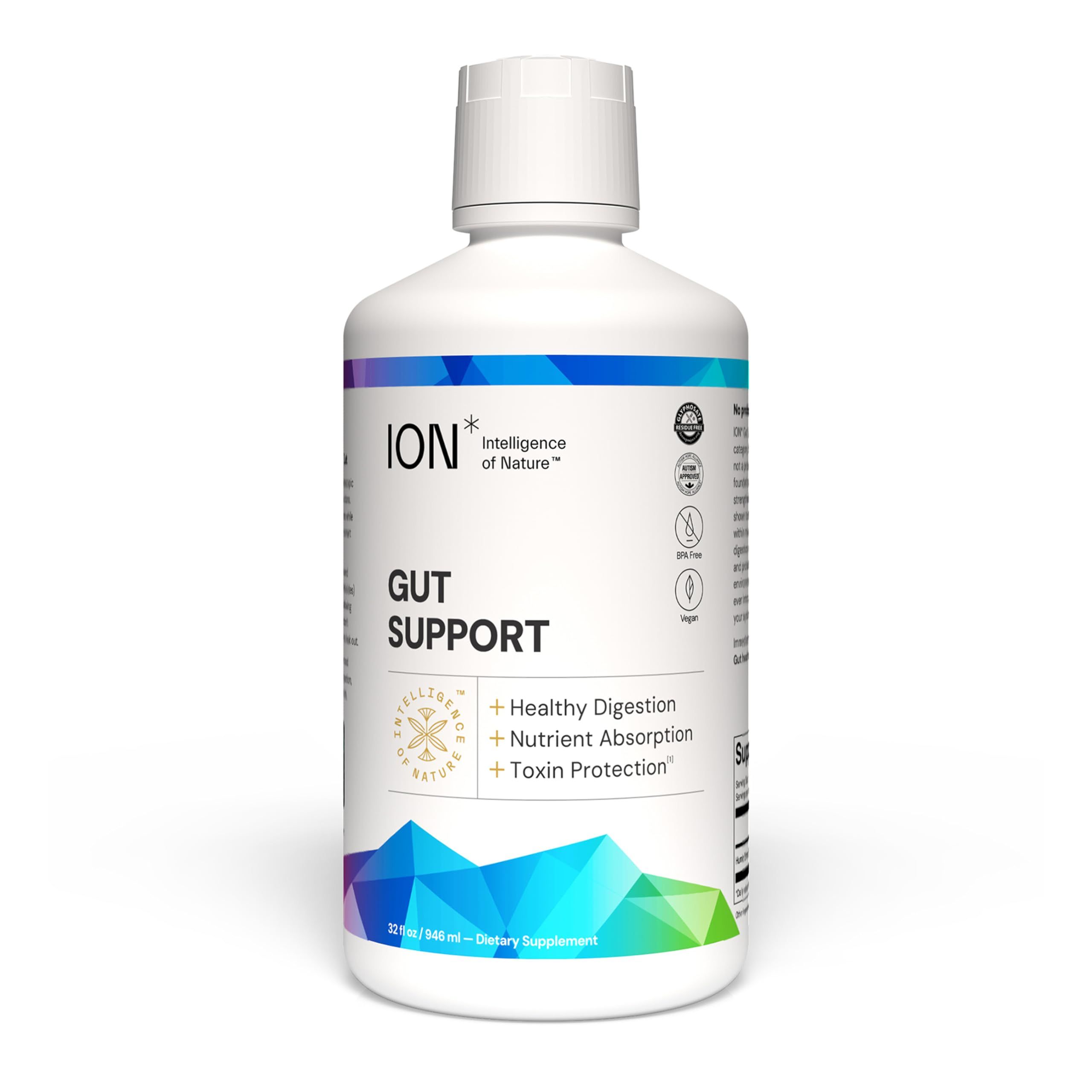 ION Intelligence of Nature Gut Support liquid supplement bottle with humic extract formula