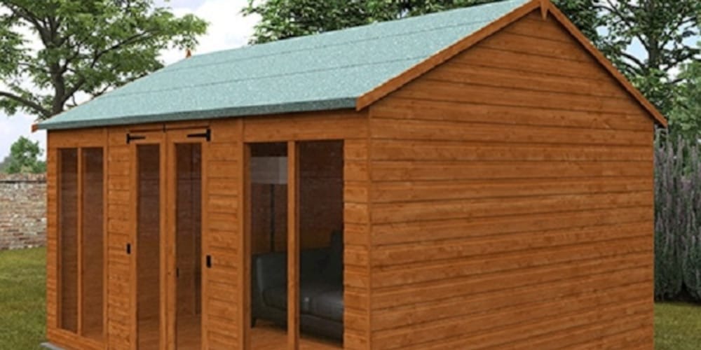 Tongue and groove cladding profile diagram showing interlocking timber boards for shed walls