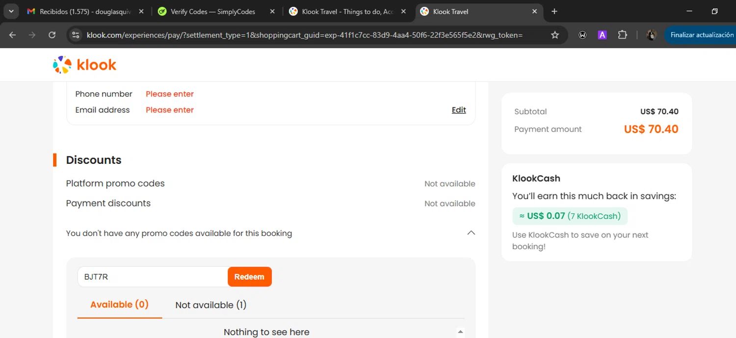 Klook coupon code tested May 2026 – Coupons Scout