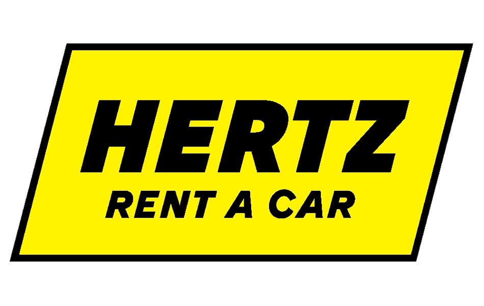 Hertz car rental brand logo for comparison with National Car Rental